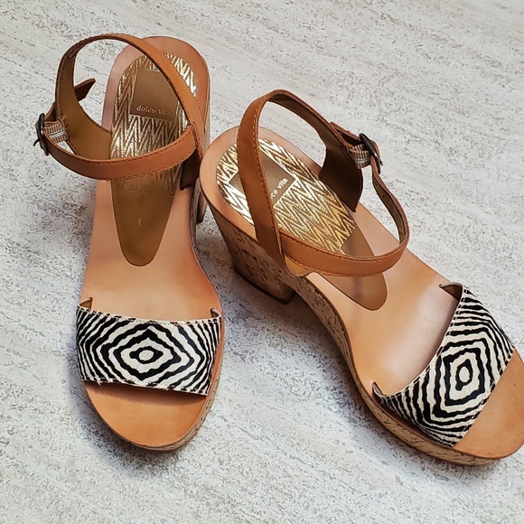 Dolce vita leather and cork platform sandal - Picture 16 of 16